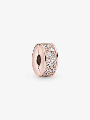 PANDORA™ Clear Shining Elegance 14K Rose Gold Plated Clip