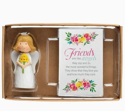 Angel + Card Gift Set Friends are like Angels