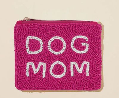 Dog Mom Beaded Mini Pouch