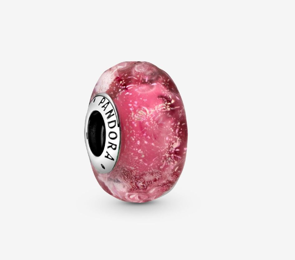 PANDORA™ Wavy Fancy Pink Murano Glass Charm