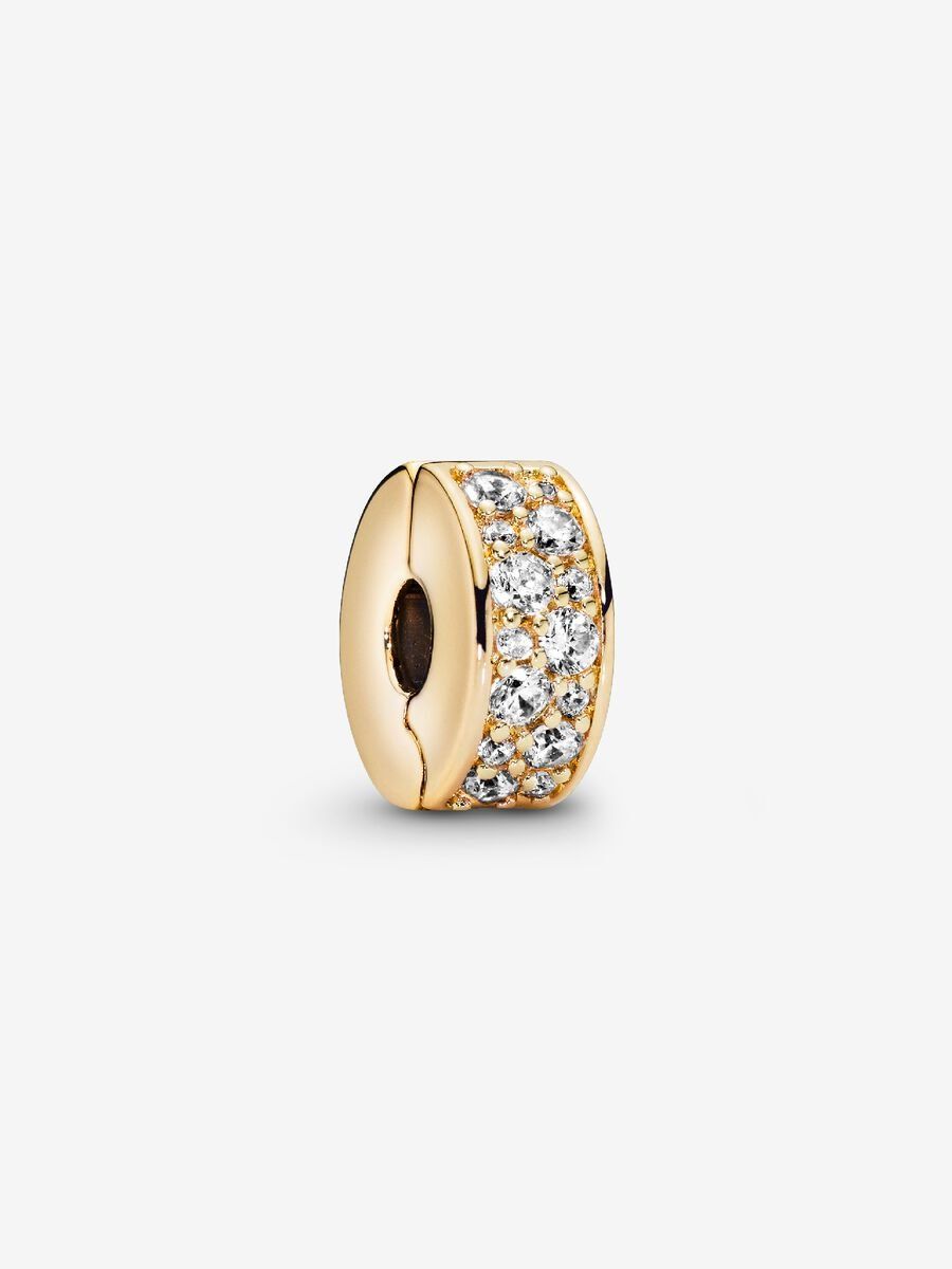 PANDORA™ Shining Elegance 14K Gold Plated Pavé Clip