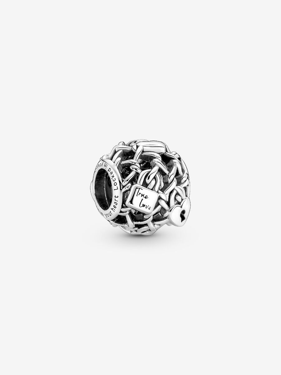 PANDORA™ Openwork Chain Link Padlock Charm