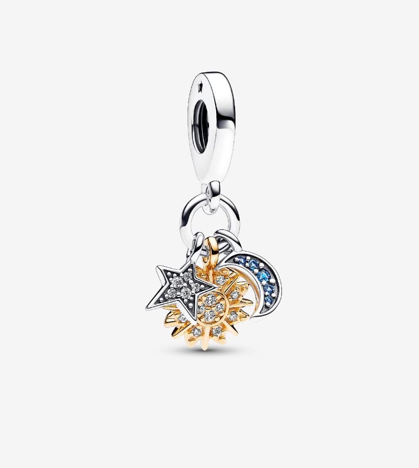 PANDORA™ Two-tone Celestial Triple Dangle Charm