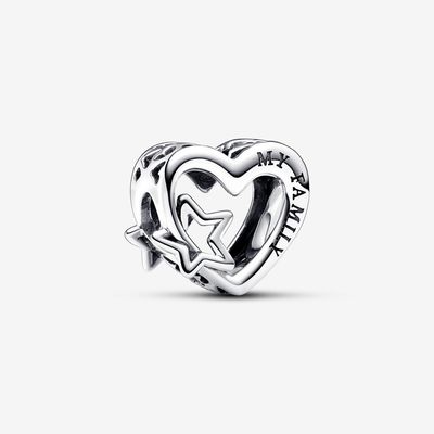 PANDORA™ Openwork Family Heart &amp; Star Charm