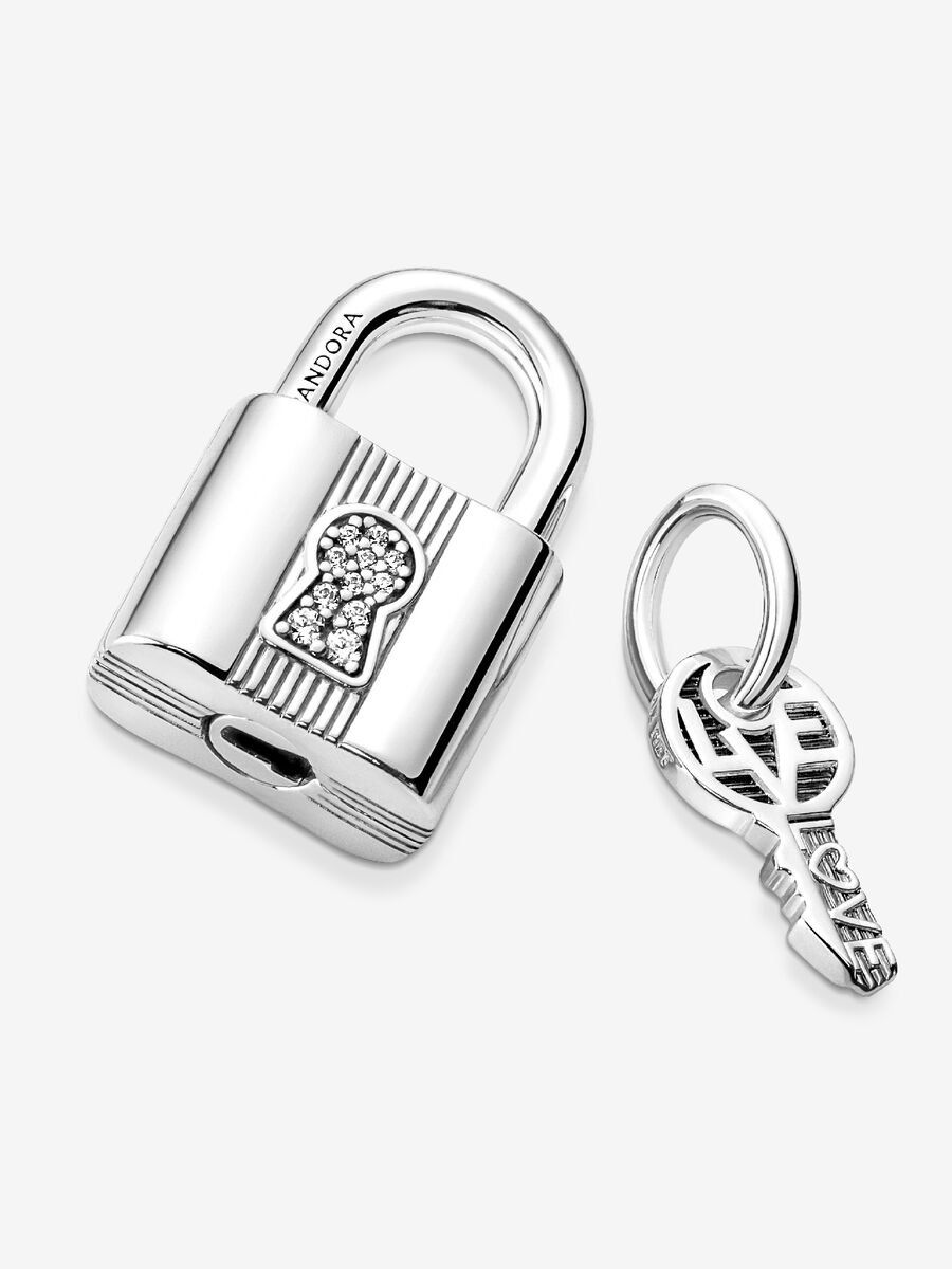 PANDORA™ Padlock &amp; Key 2-Piece Dangle Charm