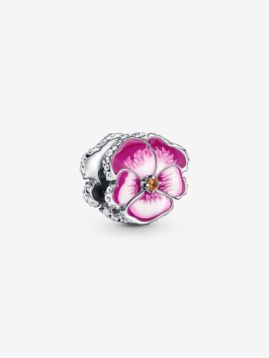 PANDORA™ Pink Pansy Flower Charm