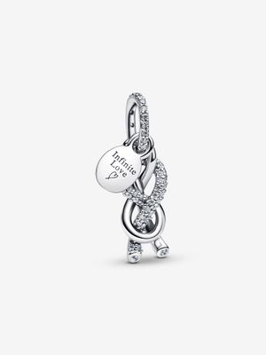 PANDORA™ Pavé Infinity Knot Dangle Charm