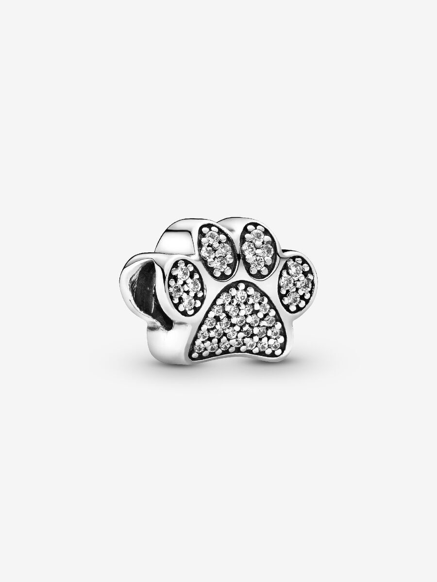 PANDORA™ Sparkling Paw Print Charm
