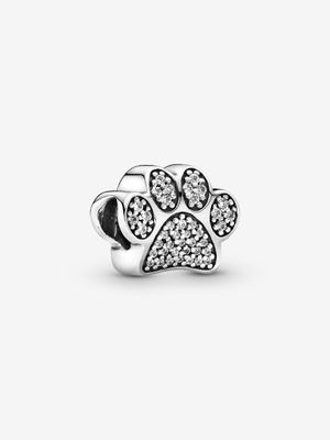 PANDORA™ Sparkling Paw Print Charm