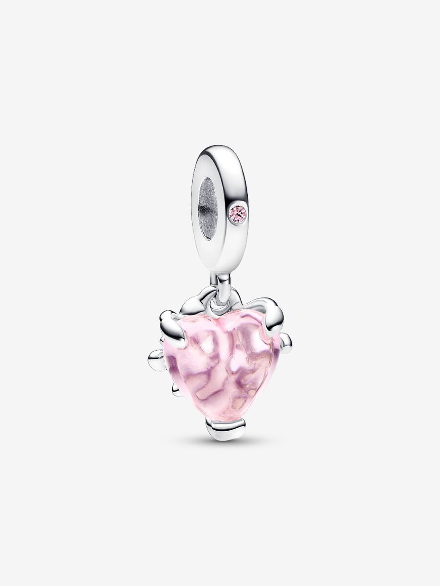 PANDORA™ Pink Family Tree &amp; Heart Dangle Charm