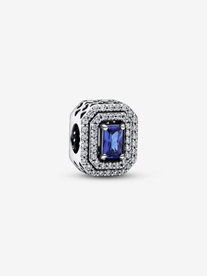 PANDORA™ Blue Sparkling Leveled Rectangular Charm