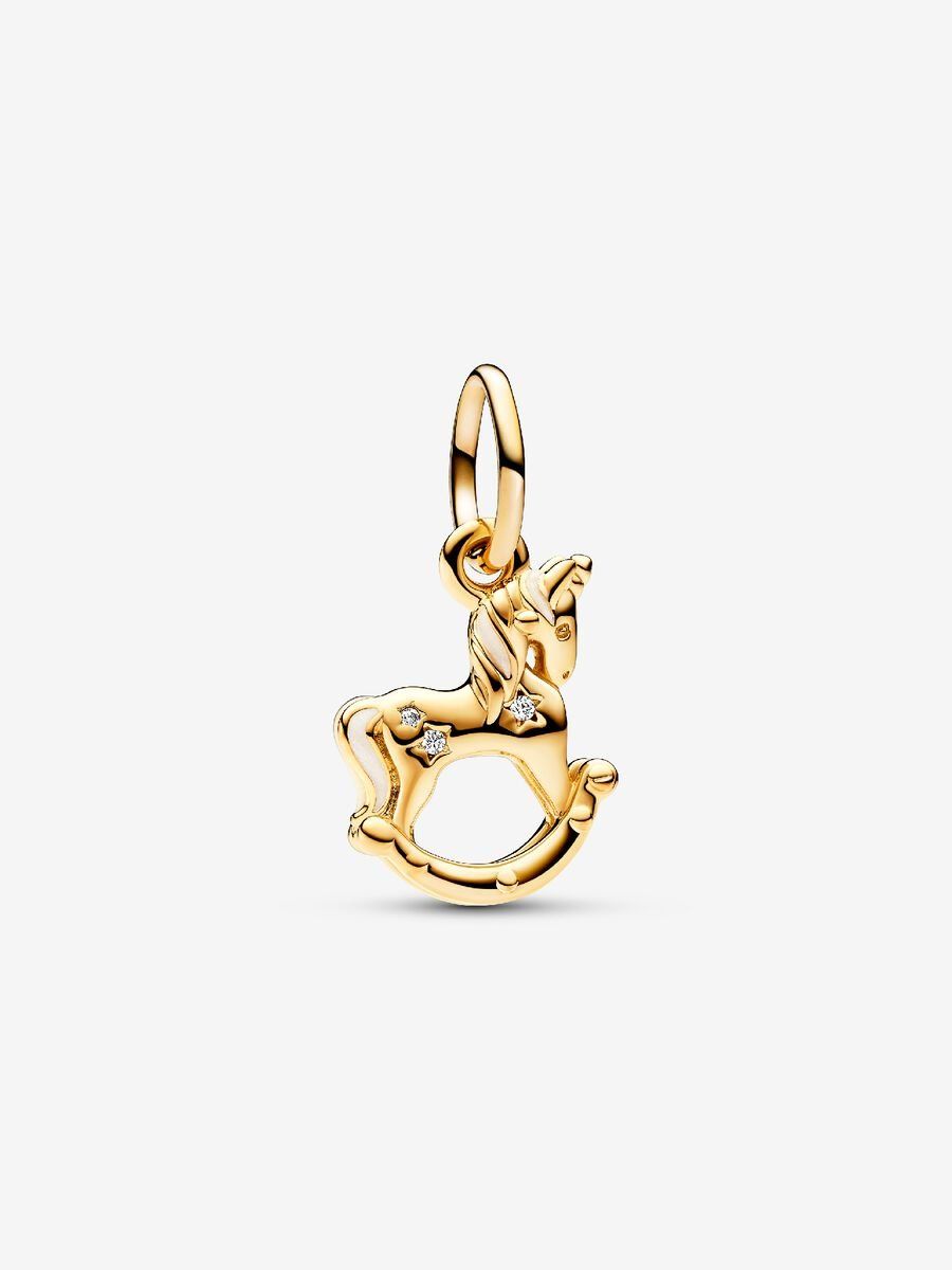 PANDORA™ Rocking Unicorn 14K Gold Plated Dangle Charm