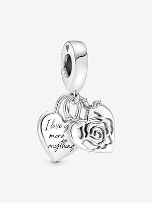 PANDORA™ Rose Heart Padlock Dangle Charm