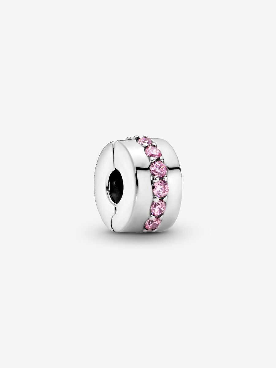 PANDORA™ Pink Shining Path Clip Charm