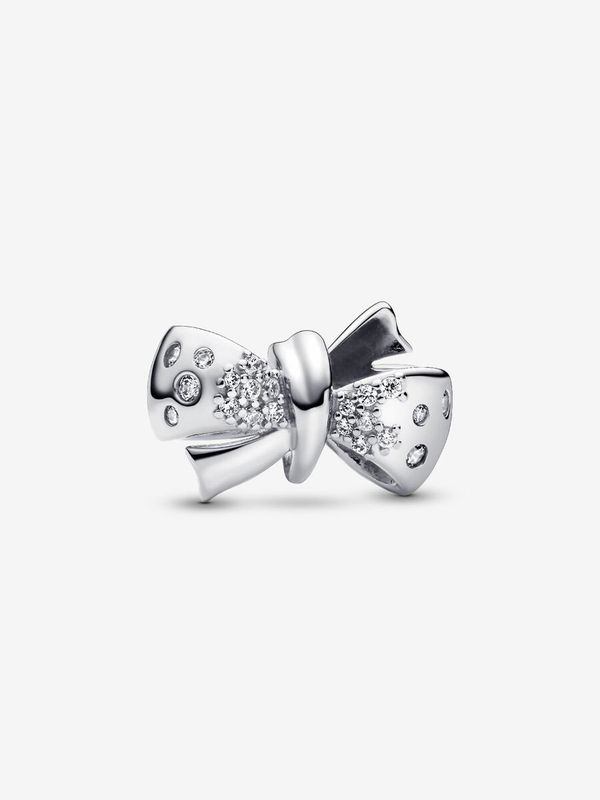 PANDORA™ Silver Sparkling Bow Charm