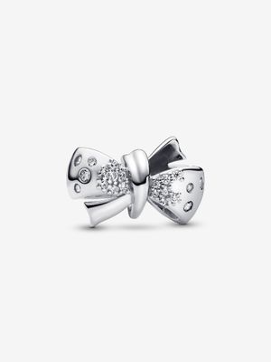 PANDORA™ Silver Sparkling Bow Charm