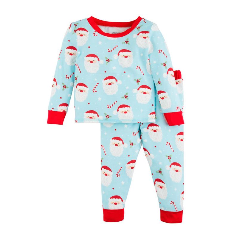 Blue Santa Glow Pajamas