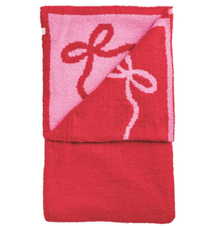 Bows Holiday Chenille Blanket