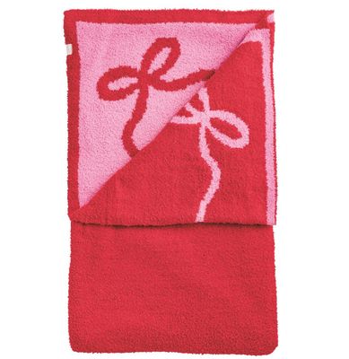 Bows Holiday Chenille Blanket