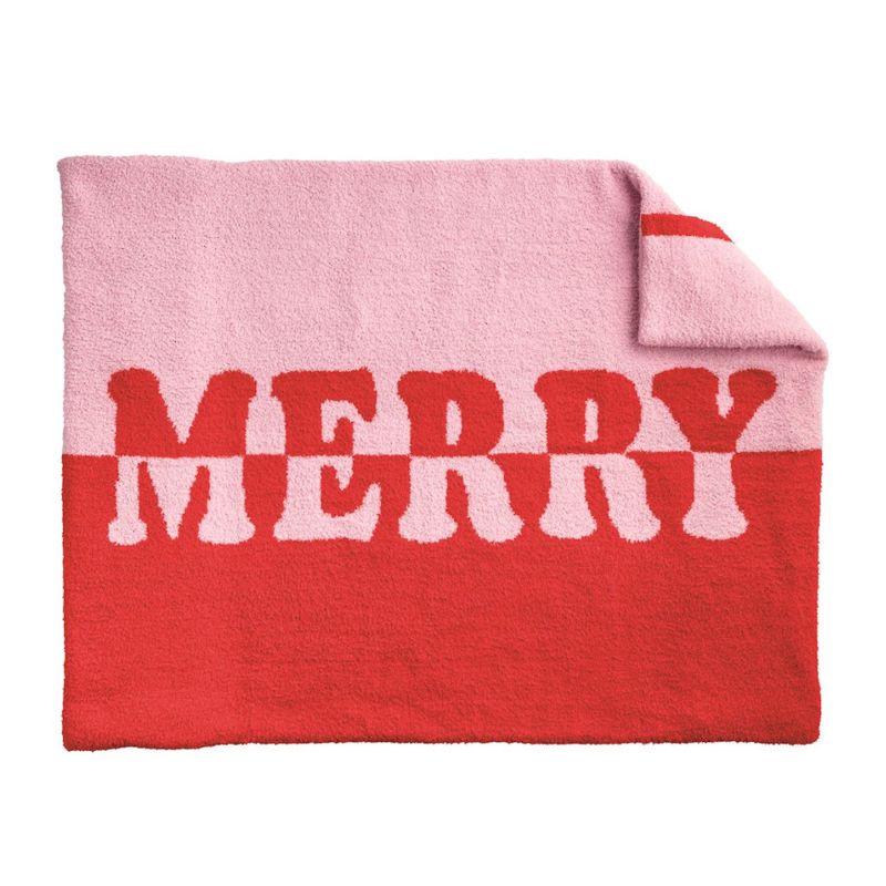 Merry Holiday Chenille Blanket