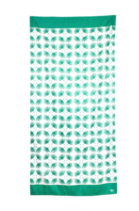 Boca Raton Beach Towel |  Emerald + White