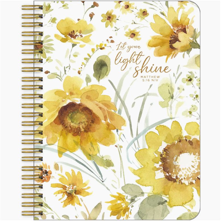 Sunflower Field Faith Medium Notebook