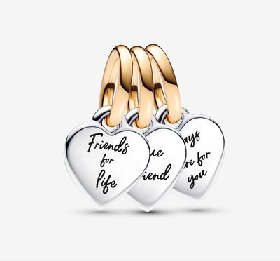 PANDORA™ Two-tone Splittable Friendship Triple Dangle Charm
