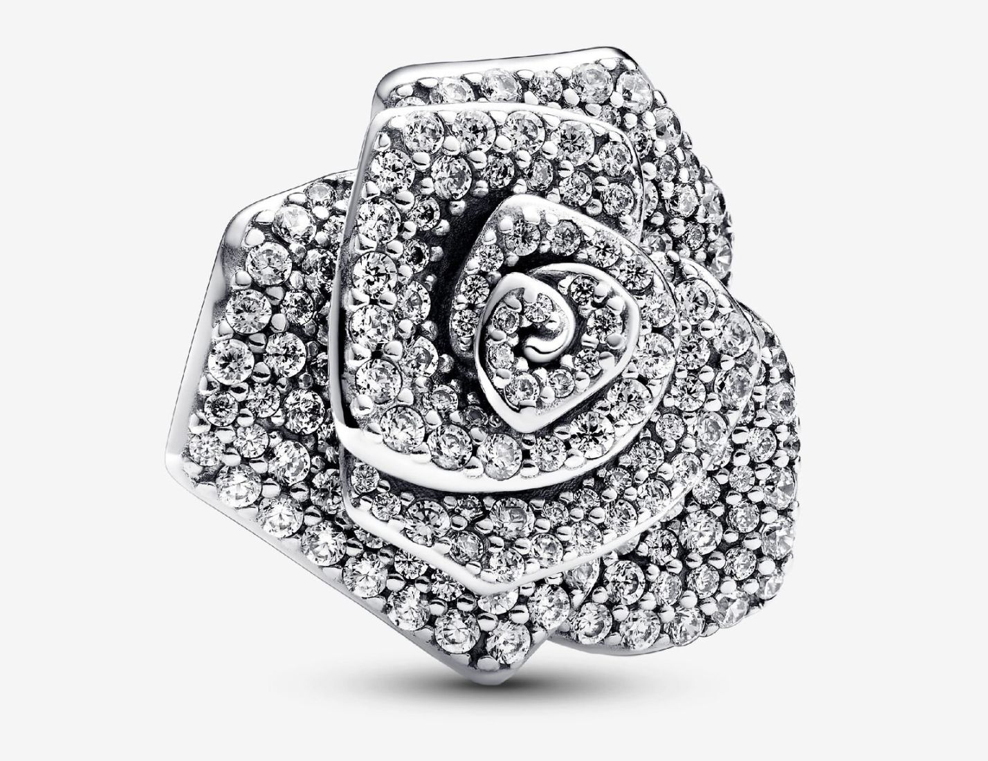 PANDORA™ Sparkling Rose in Bloom Oversized Charm