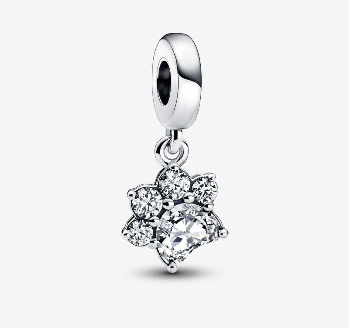 PANDORA™ Sparkling Pet Paw Print Dangle Charm