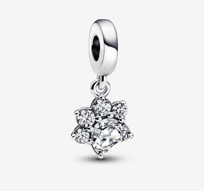 PANDORA™ Sparkling Pet Paw Print Dangle Charm