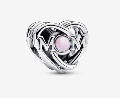 PANDORA™ Openwork Mum &amp; Heart Charm
