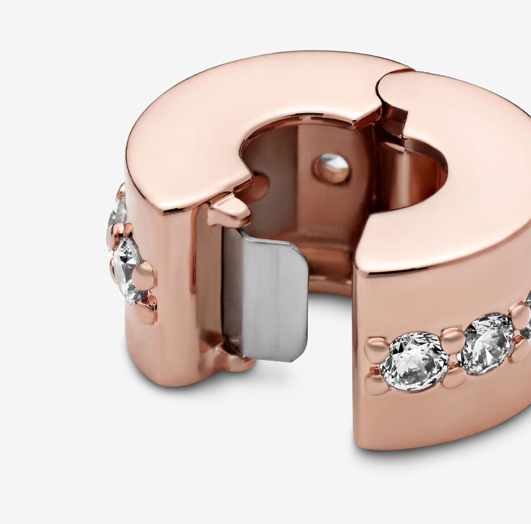 【2個】Clear Sparkling Row Clip スペーサー クリップ パンドラSparkling Row Spacerクリップチャーム 2点 Shining