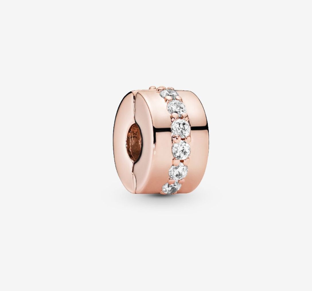PANDORA™ Rose Gold Sparkling Row Spacer Charm