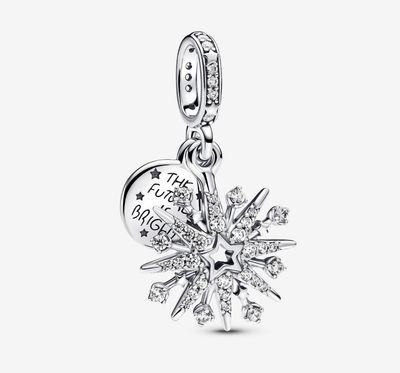 PANDORA™ Sparkling Firework Double Dangle Charm