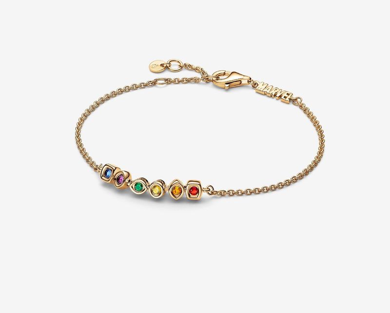 PANDORA™ Marvel The Avengers Infinity Stones Chain Bracelet 14k Gold