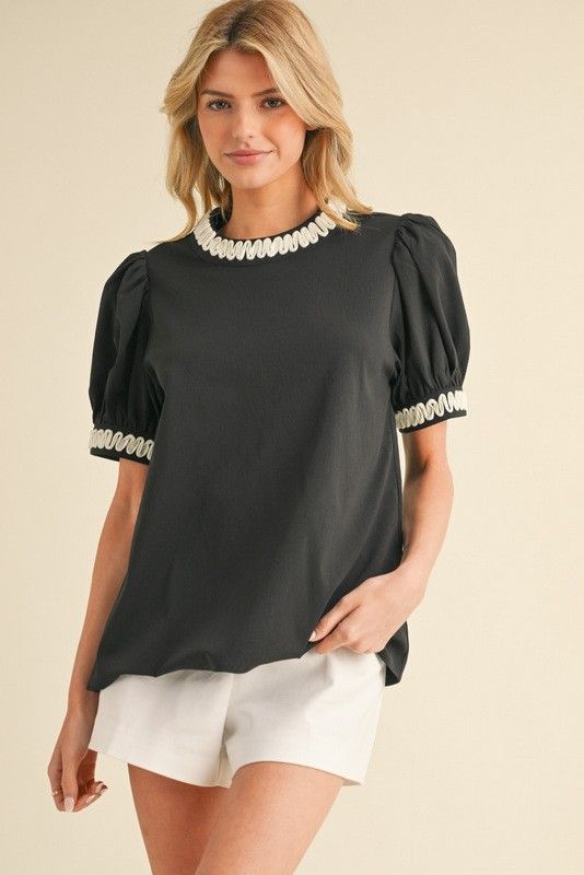 The Erin Top, Size: S, Color: Black