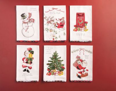 Classic Christmas Printed Towels