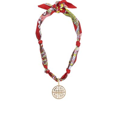 The Cora Greek Keys Scarf Necklace