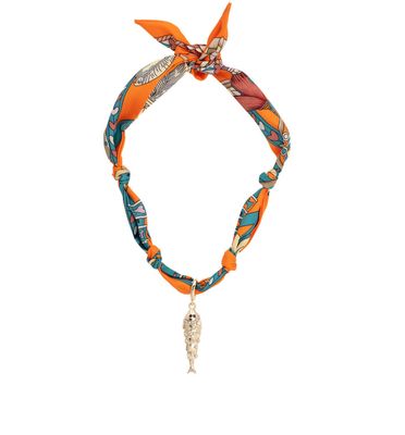 The Colette Pave Sardine Scarf Necklace