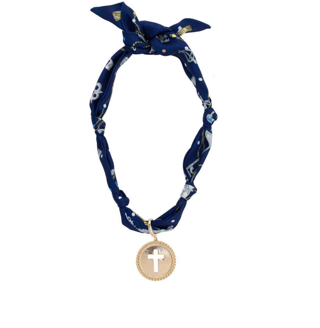 The Elodie Cross Coin Scarf Necklace