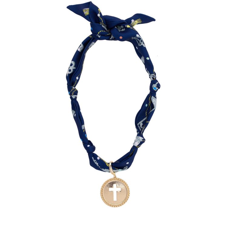 The Elodie Cross Coin Scarf Necklace