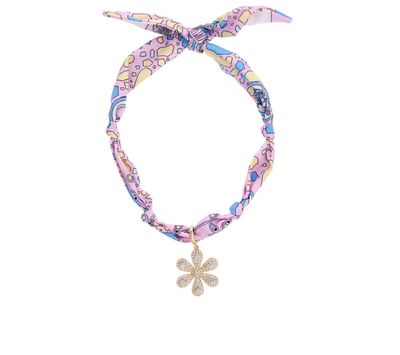 The Scarlett Pave Daisy Scarf Necklace