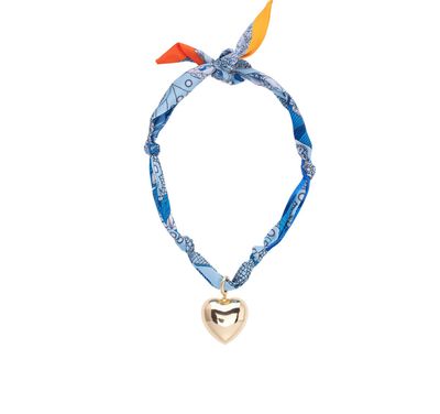 The Gabby Puffy Heart Scarf Necklace