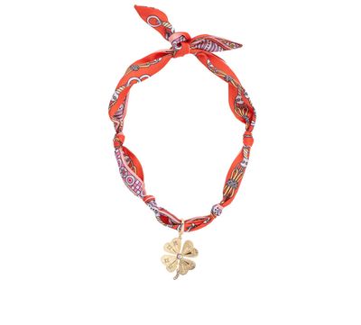 The Briar Pave Clover Scarf Necklace