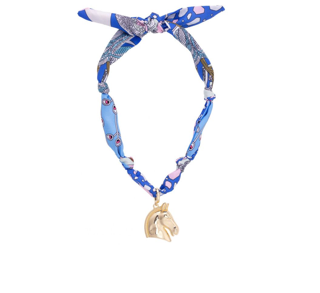 The Ash Horse Head Scarf Necklace