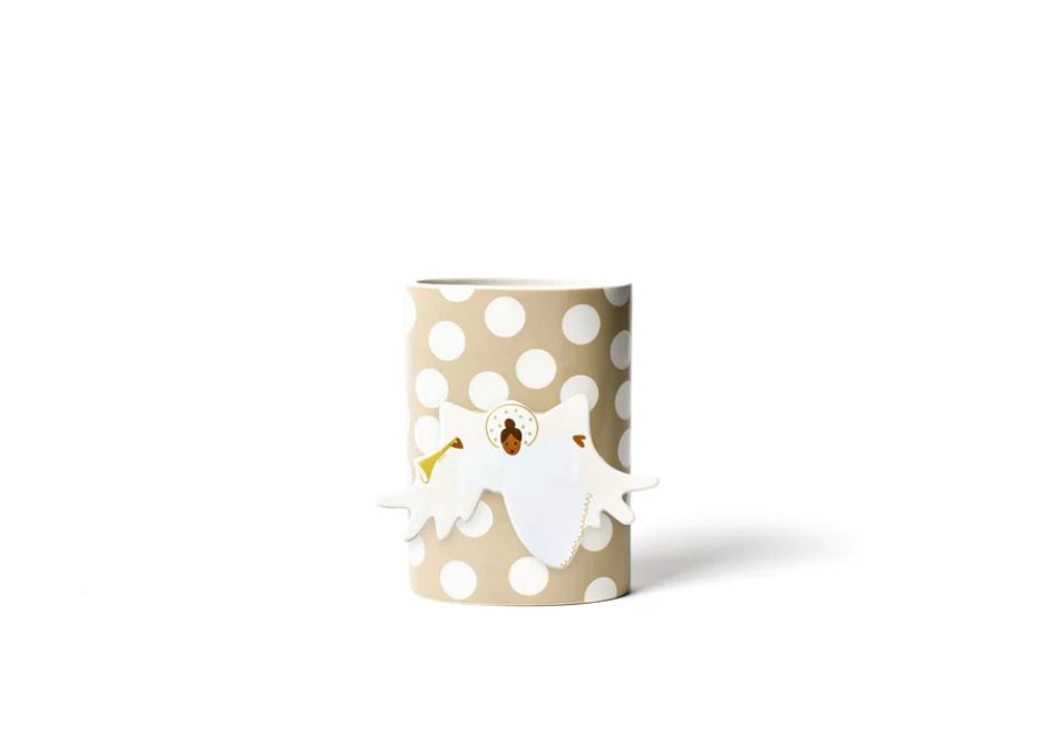 Happy Everything™ Mini Base | Neutral Dot Oval Vase
