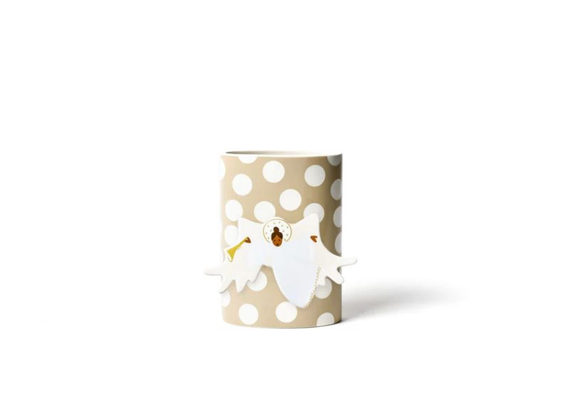 Happy Everything™ Mini Base | Neutral Dot Oval Vase