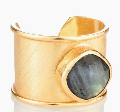 Labradorite Adjustable Gold Ring