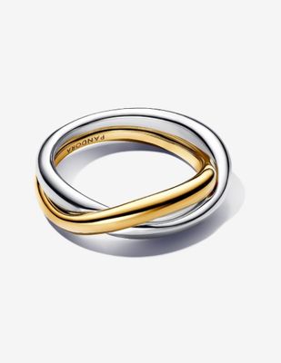 PANDORA™ Two Tone Entwined Bands Ring