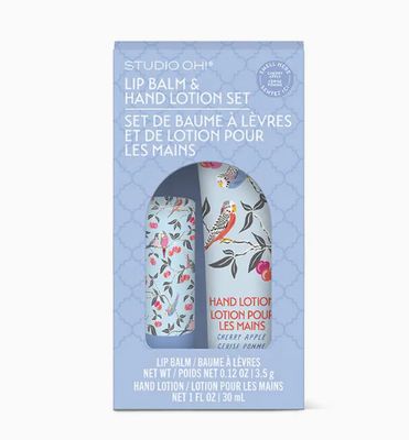 Birds in the Cherry Tree Lip Balm + Hand Lotion Set